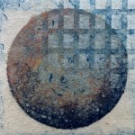 Manipulated paper making fibres: Round window influenced by architecture plans and images