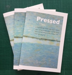 Three copies of Pressed, a magazine for paper makers and creative paper users